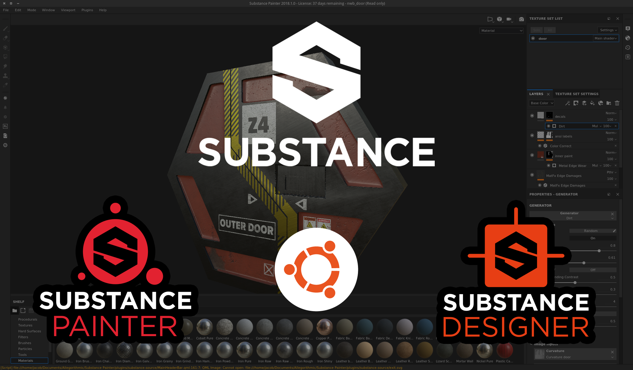 Allegorithmic Substance Suite on Ubuntu 16.04